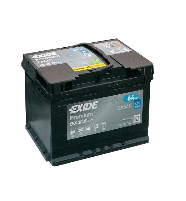 EXIDE EA640 | 12V 64Ah 640A | 242 × 175 × 175 (L02)